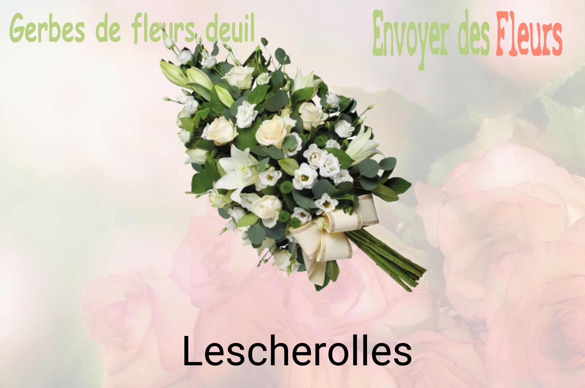 Gerbe de fleurs de deuil livrée à Lescherolles